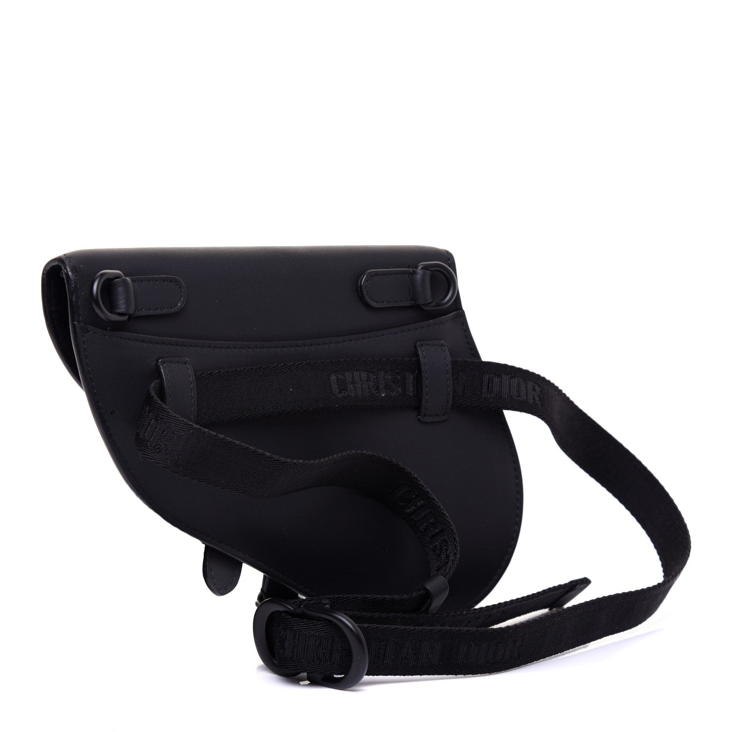Christian Dior Ultra Matte Calfskin Saddle Belt Bag Black 3 of 9