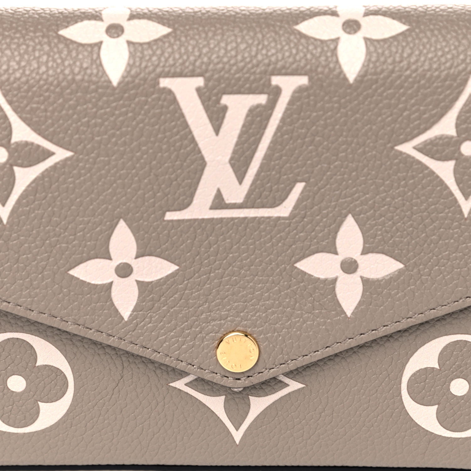 Louis Vuitton Empreinte Monogram Giant Felicie Pochette Tourterelle Creme 8 of 10