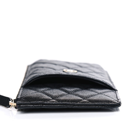 Chanel Caviar Quilted Classic Flat Wallet Pouch Black 6 of 8