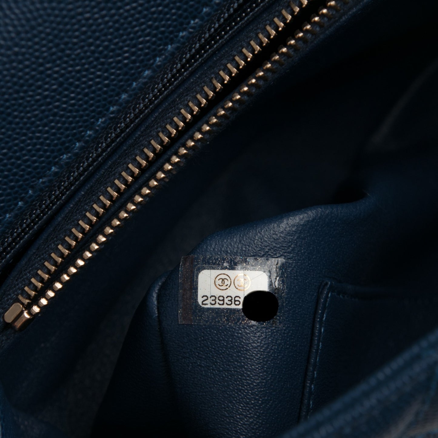 Caviar Lizard Quilted Small Coco Handle Flap Navy