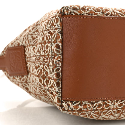 Loewe Jacquard Anagram Calfskin Small Cubi Bag Tan Pecan 7 of 8