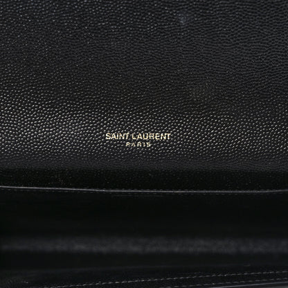 Saint Laurent Grain de Poudre Uptown Chain Wallet Black 6 of 10