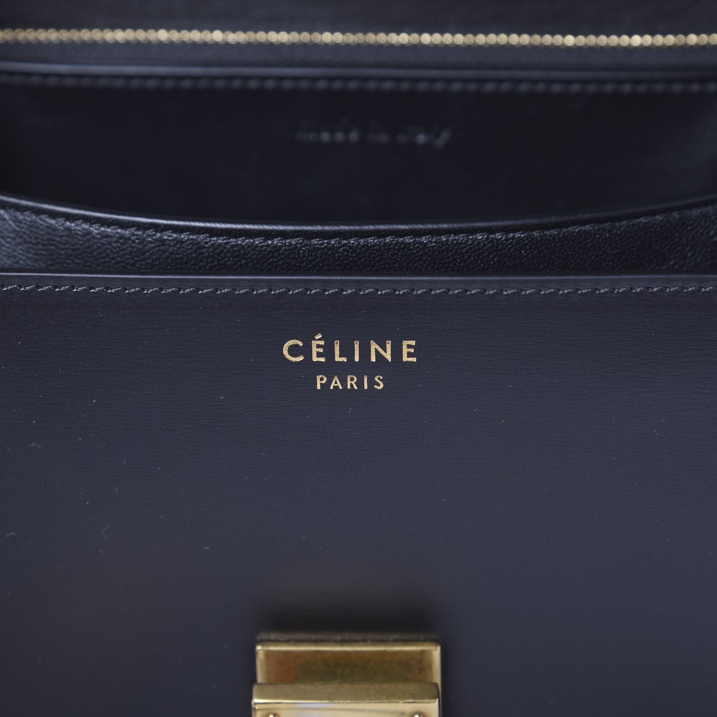 Box Calfskin Medium Classic Box Flap Bag Black