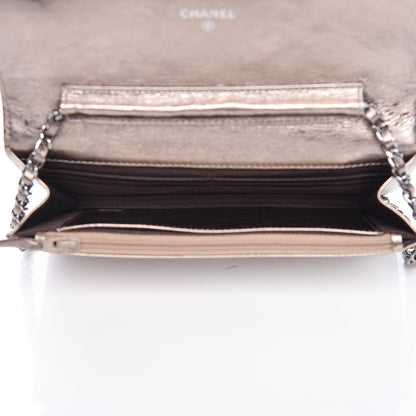Chanel Metallic Aged Calfskin Quilted Reissue Wallet On Chain WOC Bronze 5 of 10