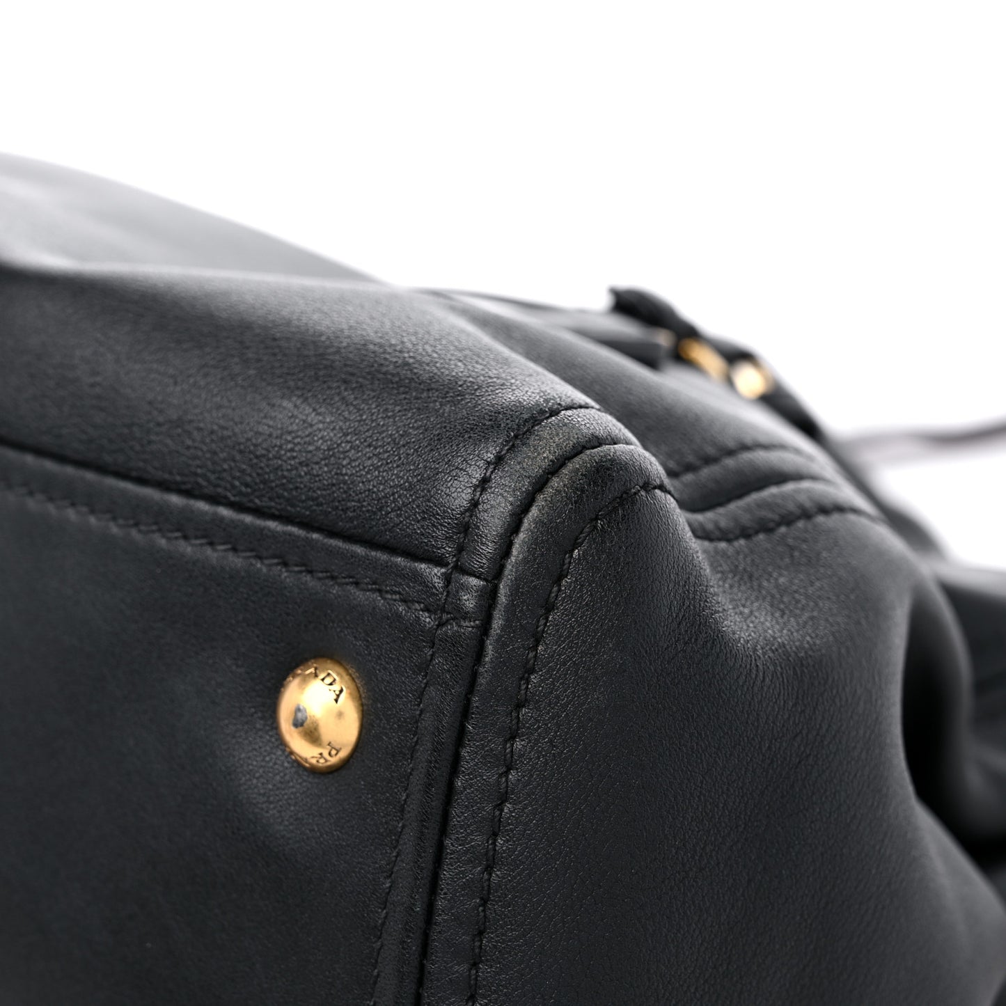 Soft Calfskin Double Zip Shoulder Bag Black