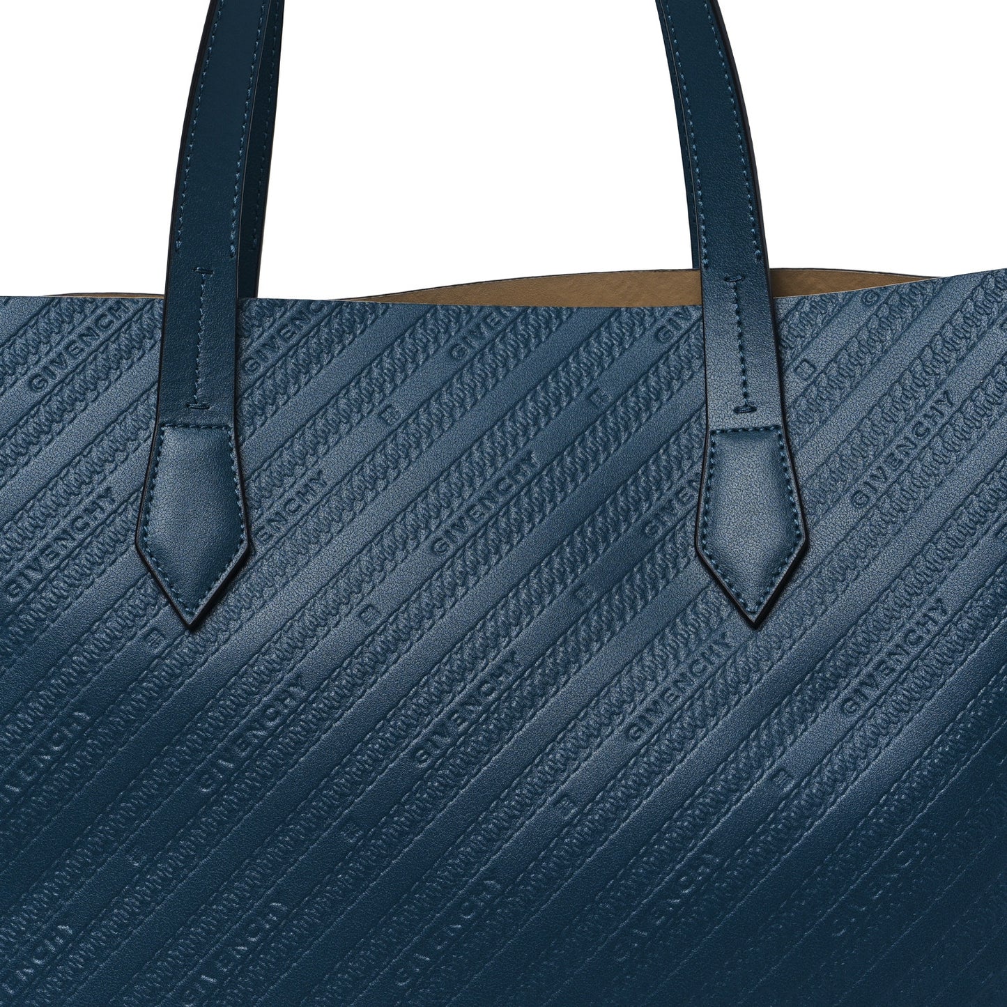 Calfskin Chain Embossed Medium Bond Shopper Tote Black