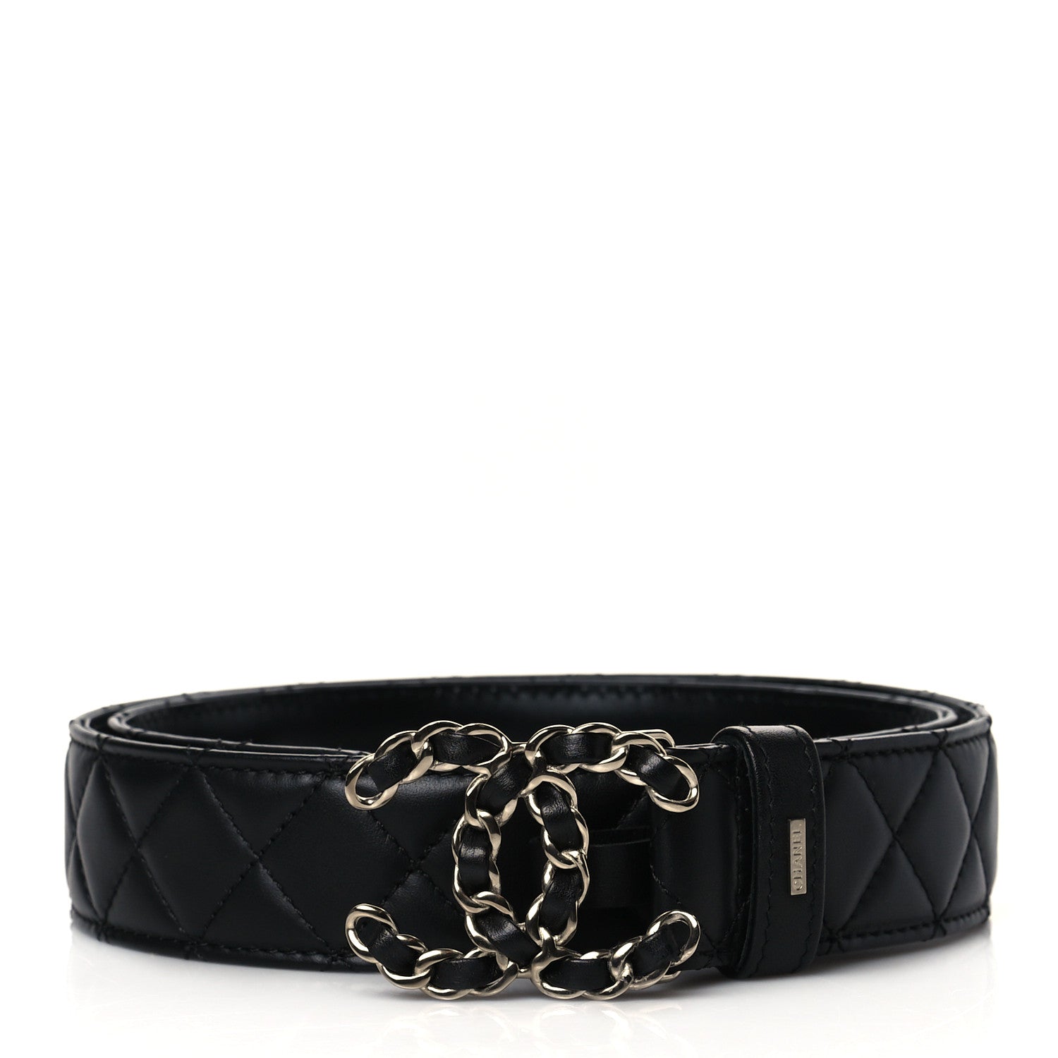 Chanel Lambskin Quilted CC Chain Belt 75 30 Black 1 of 9