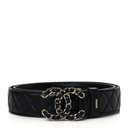 Chanel Lambskin Quilted CC Chain Belt 75 30 Black 1 of 9