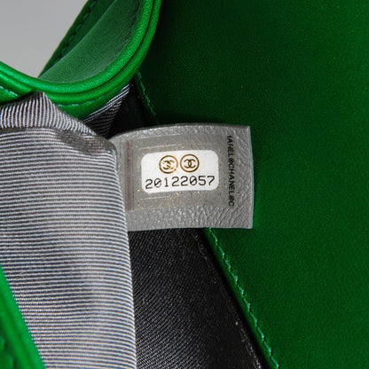Chanel Metallic Calfskin Quilted Medium Boy Flap Green 8 of 11