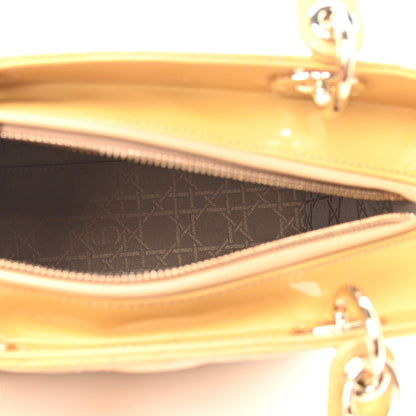 Christian Dior Patent Cannage Medium Lady Dior Beige 4 of 8