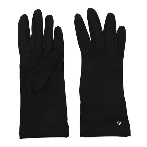 Viscose Interlocking G Cady Gloves 7.5 Black