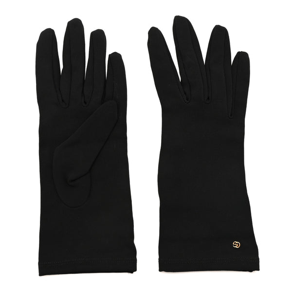 Gucci Viscose Interlocking G Cady Gloves 7.5 Black 1866915