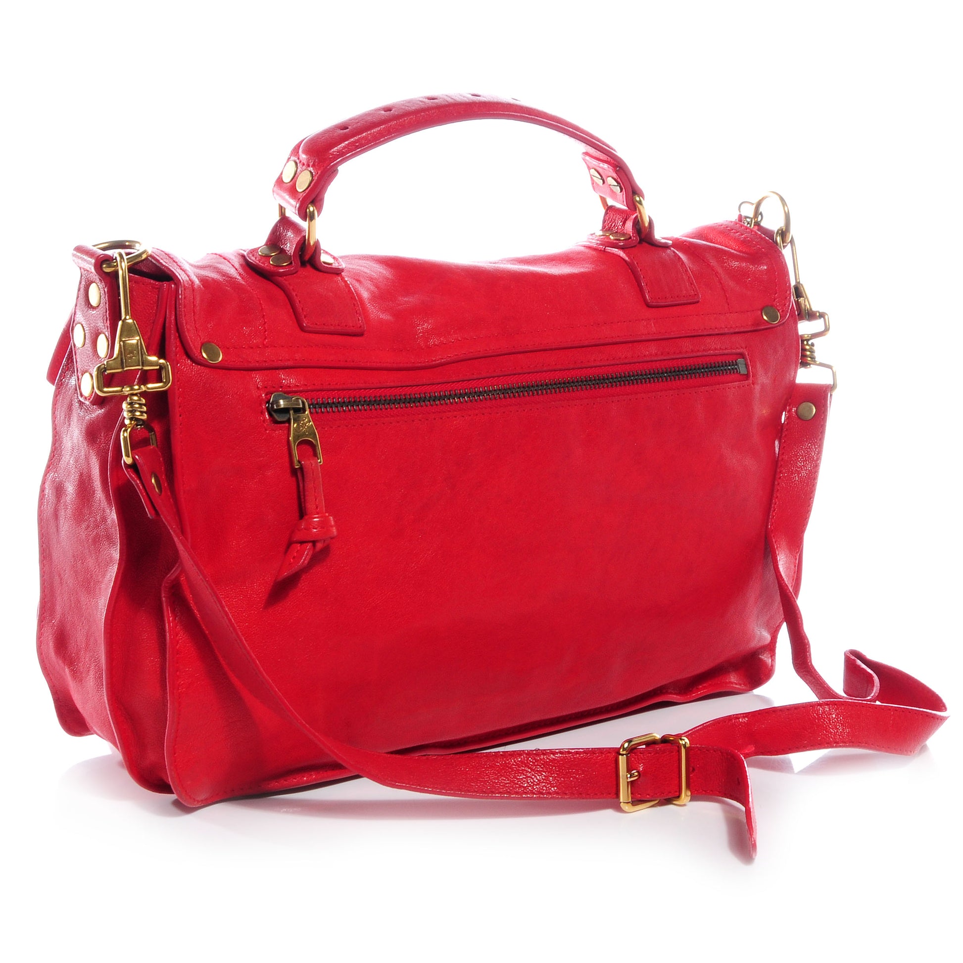 Proenza Schouler Lambskin PS1 Medium Satchel Red 3 of 14