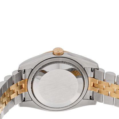 Rolex Stainless Steel 18K Yellow Gold Diamond Mother of Pearl 36mm Oyster Perpetual Datejust Watch 116243 4 of 5