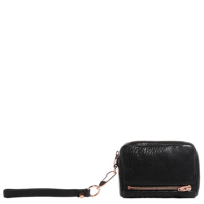 Alexander Wang Pebbled Leather Large Fumo Wallet Black 1 of 6