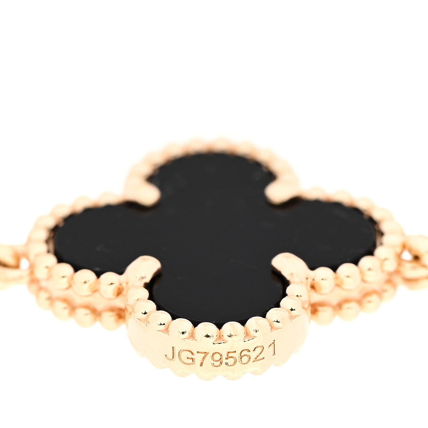 Van Cleef & Arpels 18K Yellow Gold Black Onyx 5 Motifs Vintage Alhambra Bracelet 4 of 6