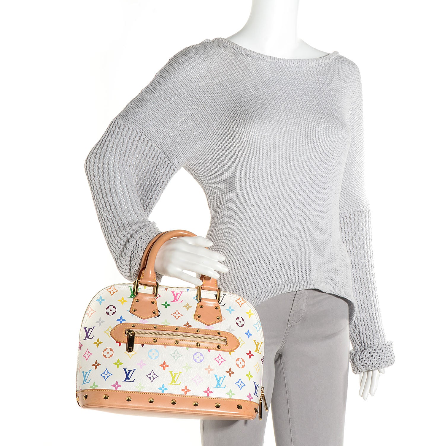 Louis Vuitton Monogram Multicolor Alma White 2 of 7