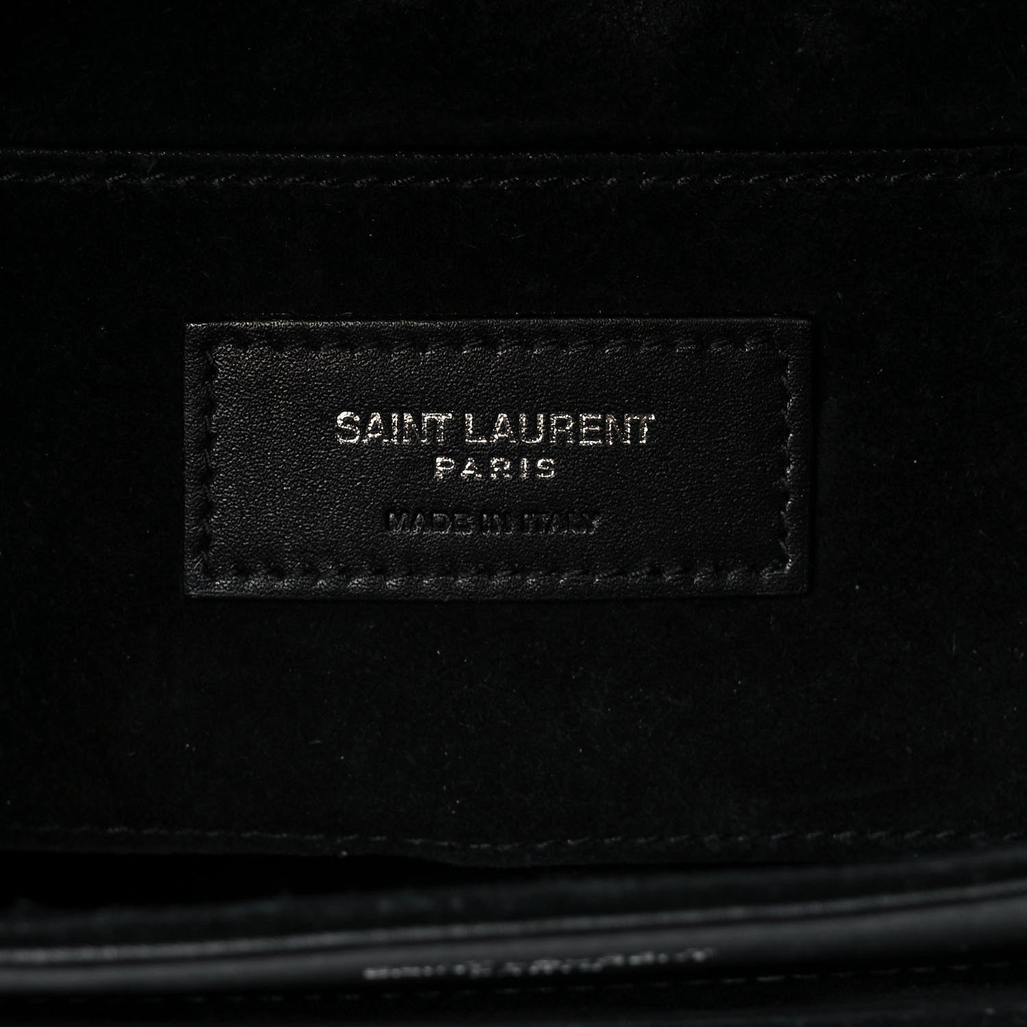 Saint Laurent Calfskin Lizard Embossed Le 61 Shoulder Bag Black 7 of 14
