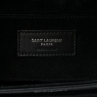 Saint Laurent Calfskin Lizard Embossed Le 61 Shoulder Bag Black 7 of 14