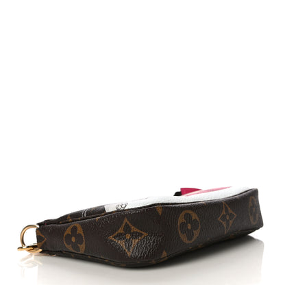 Louis Vuitton Monogram 2019 Christmas Animation Mini Courchevel Pochette Accessories Fuchsia 4 of 11