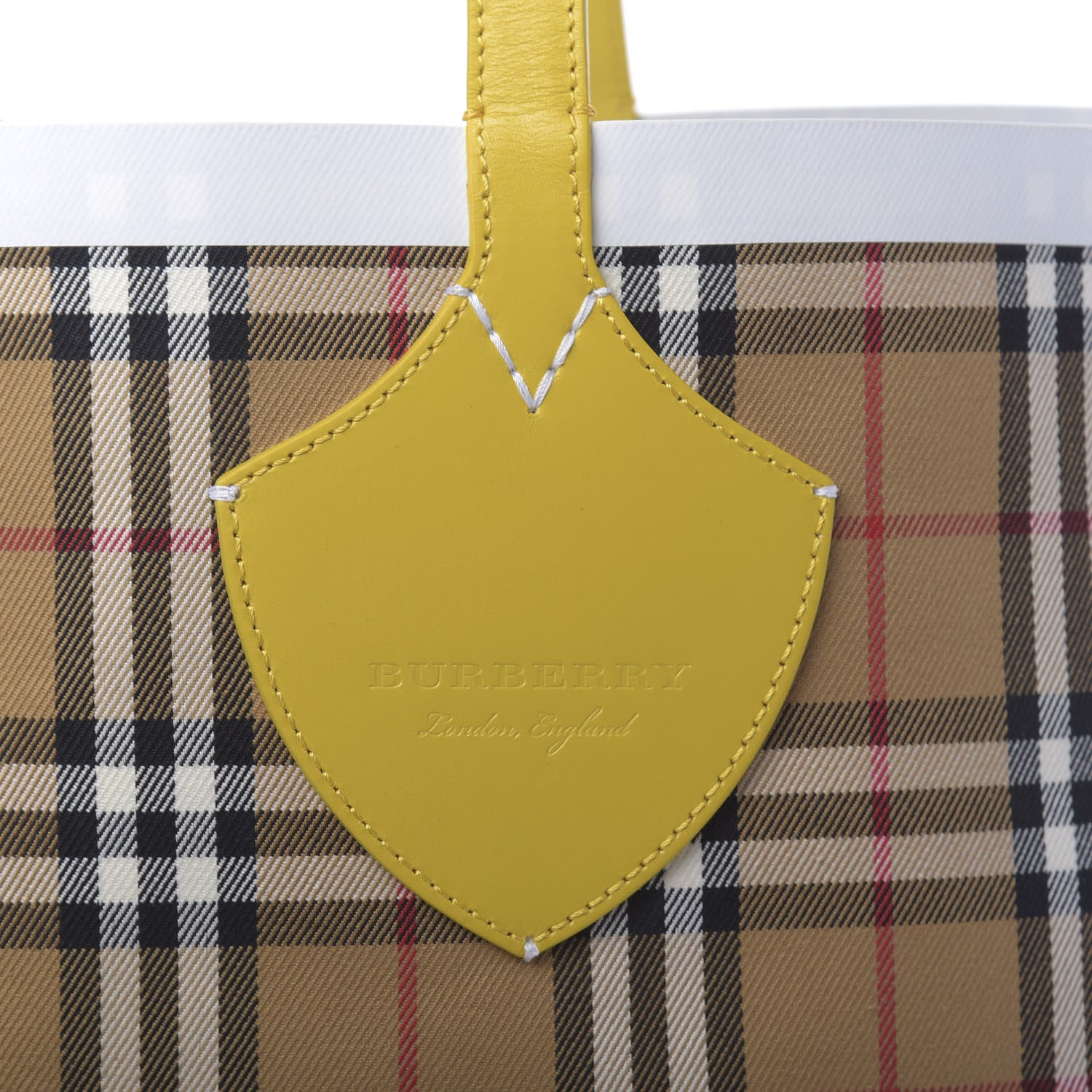 Burberry Vintage Check Large The Giant Reversible Tote Yellow 9 of 15