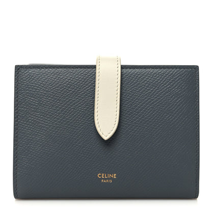 Celine Grained Calfskin Medium Multifunction Strap Wallet Grey Chalk 1 of 11