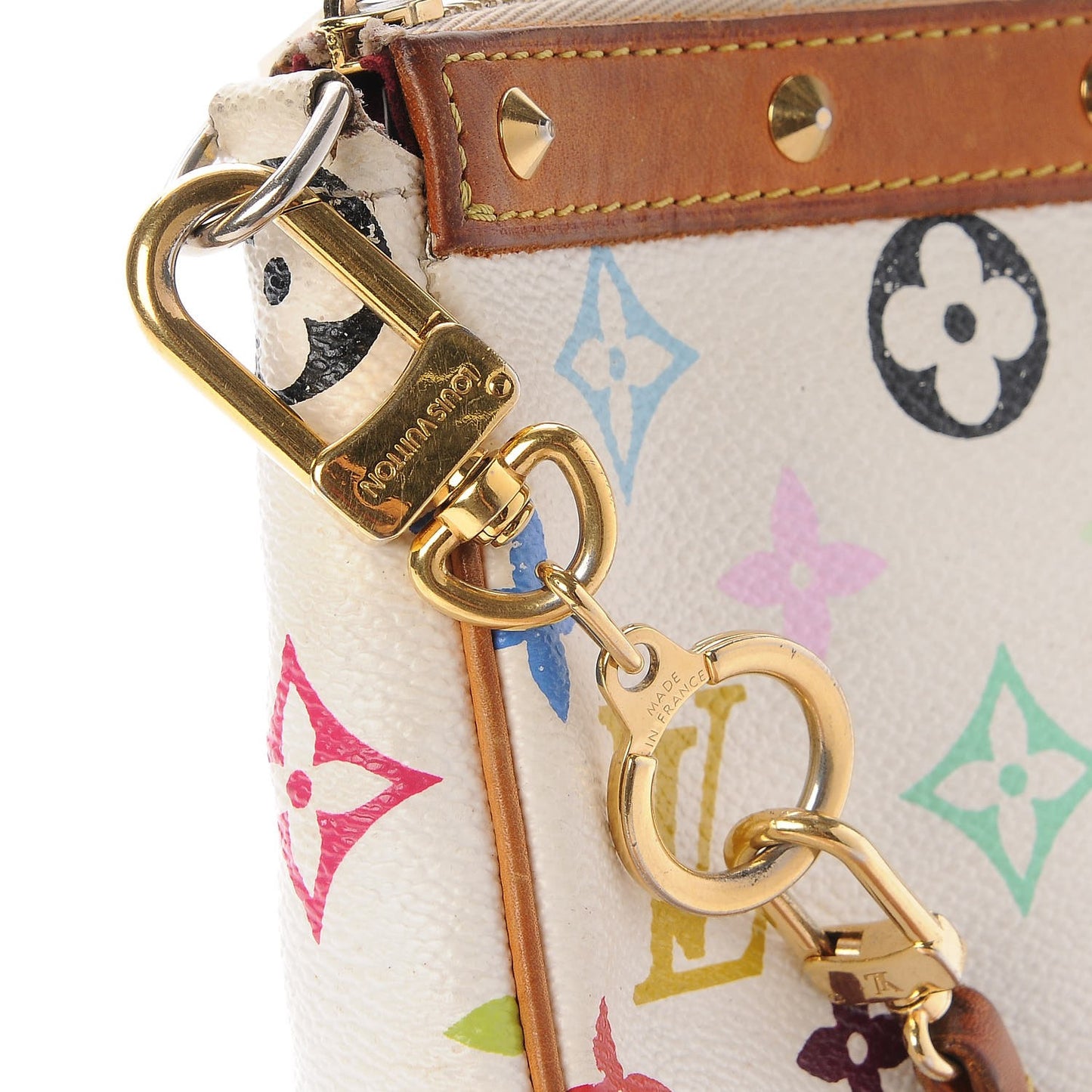 Monogram Multicolor Pochette Accessories White