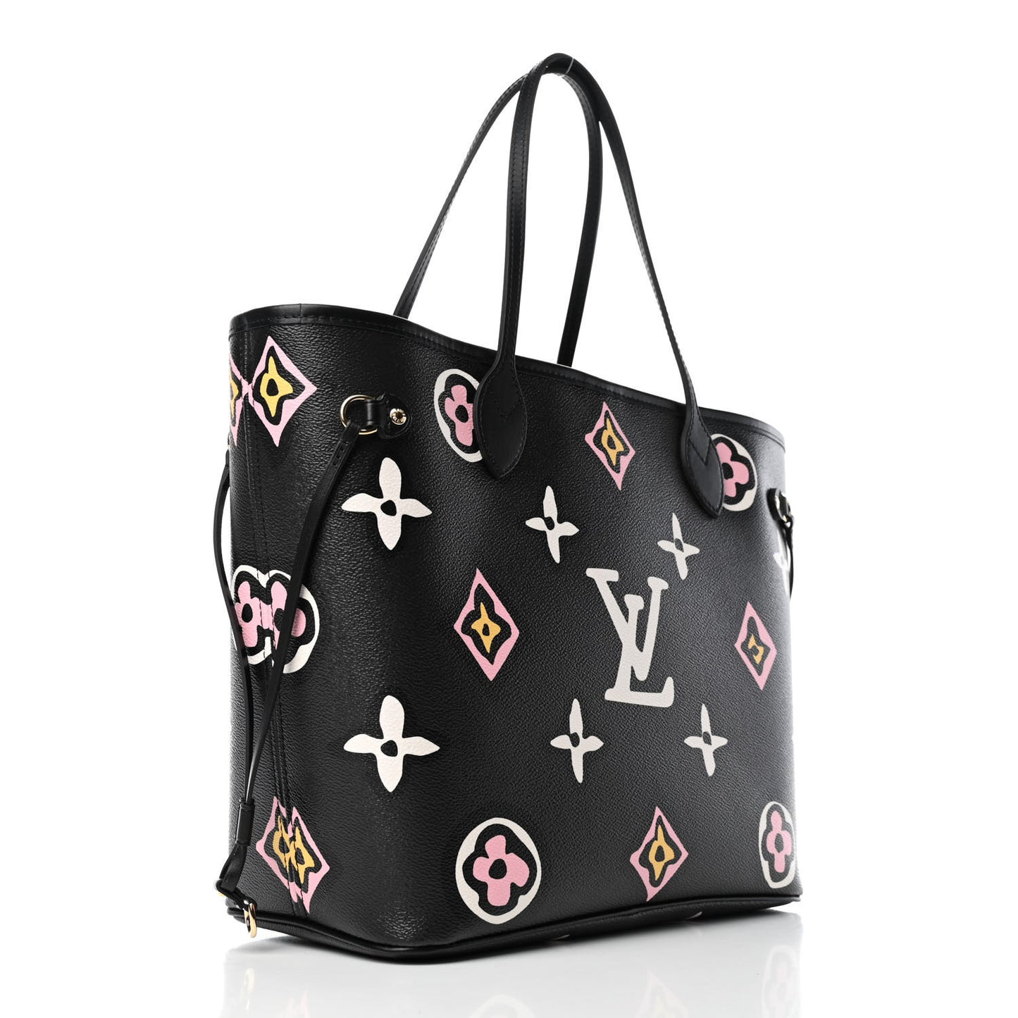 Monogram Giant Wild At Heart Neverfull MM Black