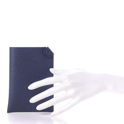 Hermes Epsom Tarmac PM Passport Holder Bleu Saphir 2 of 9