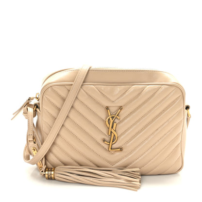 Saint Laurent Calfskin Matelasse Monogram Lou Camera Bag Nude Powder 1 of 9