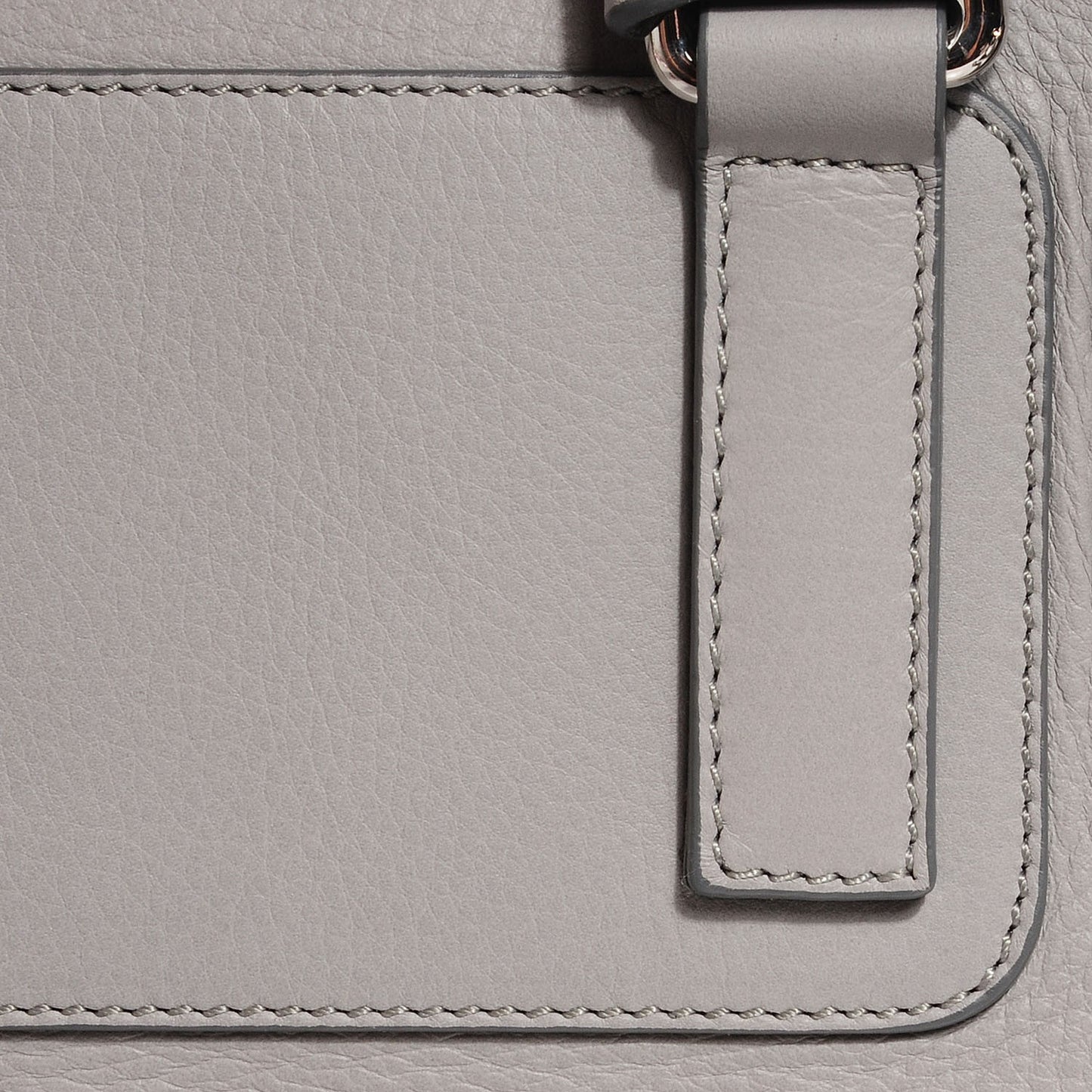 Textured Calfskin Small Pandora Pure Flap Bag Pearl Grey