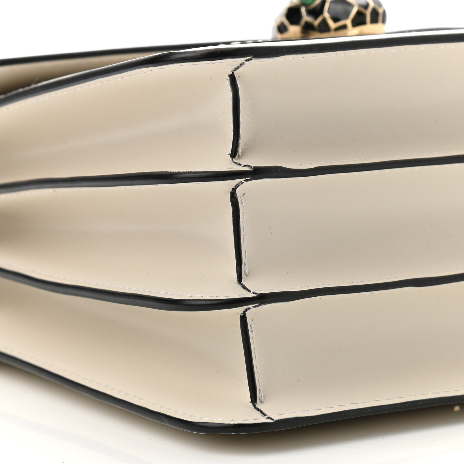 Bulgari Calfskin Serpenti Forever Top Handle White 5 of 10