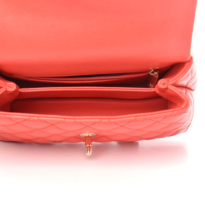 Chanel Caviar Quilted Mini Coco Handle Flap Red 5 of 11