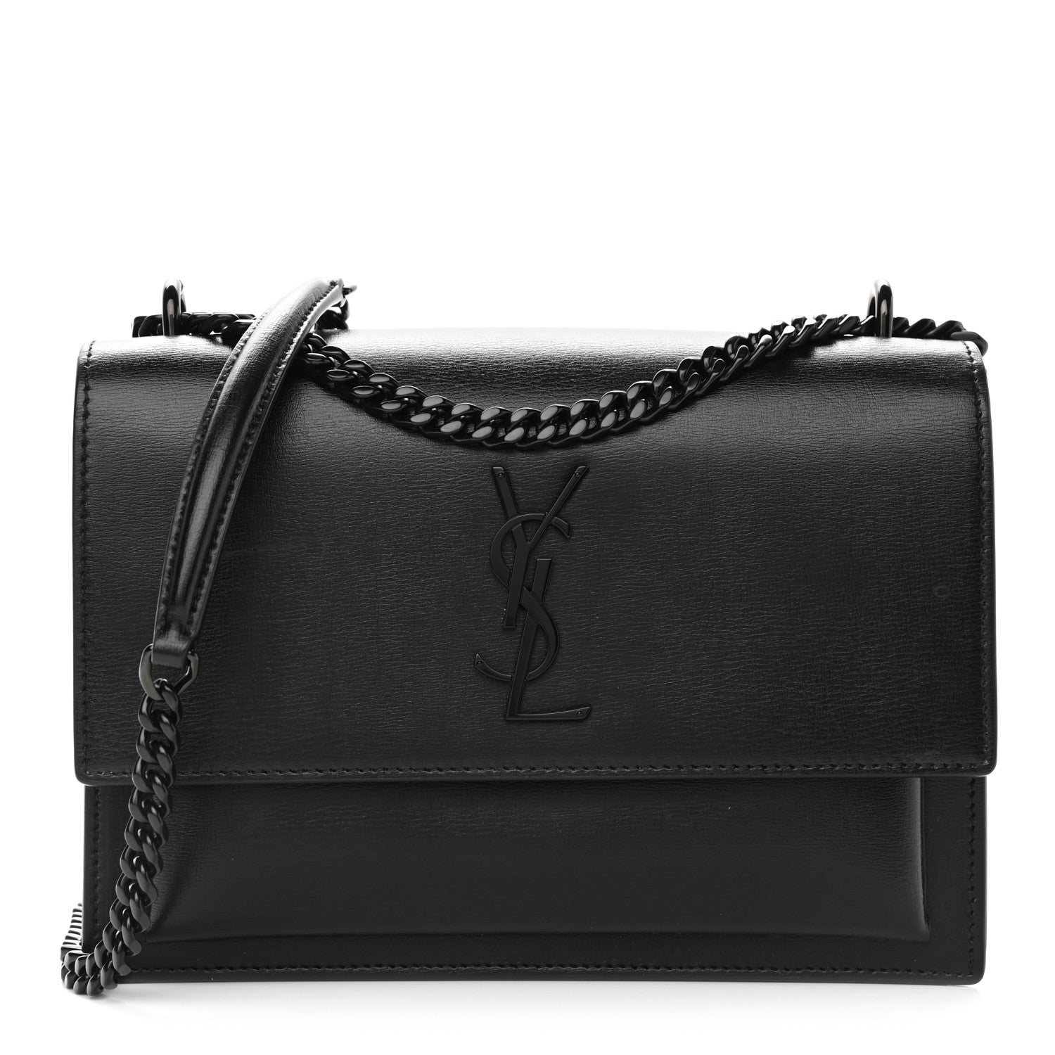 Saint Laurent Calfskin Large Monogram Sunset Black 1 of 8