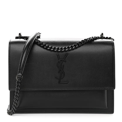 Saint Laurent Calfskin Large Monogram Sunset Black 1 of 8