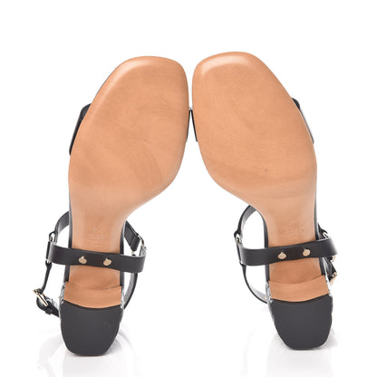 Valentino Garavani Calfskin Nappa Rockstud Spike 60mm Ankle Strap Sandals 40 Black 5 of 12