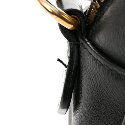 Gucci Calfskin Matelasse Small GG Marmont Chain Shoulder Bag Black 12 of 14