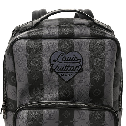 LOUIS VUITTON Utilitary Backpack Grey Coated Canvas