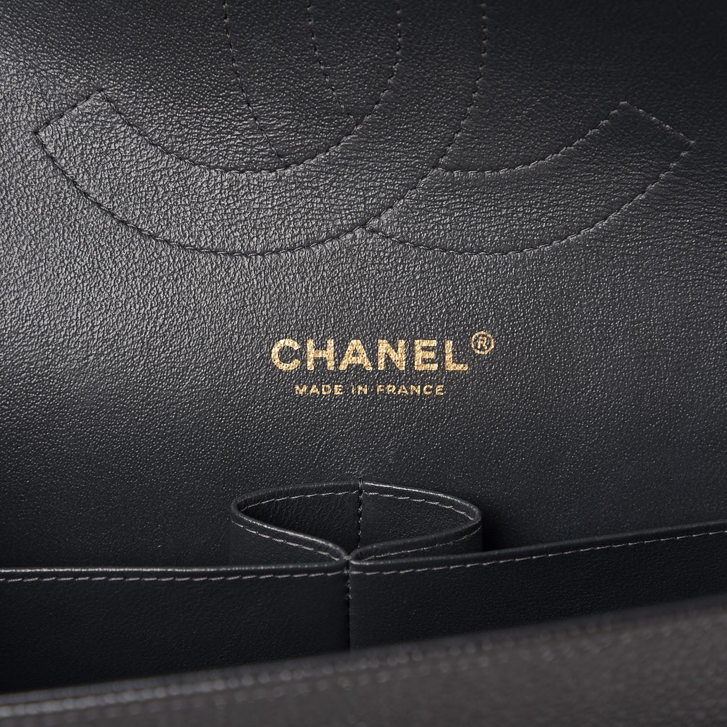 Chanel Metallic Caviar Quilted Jumbo Double Flap Dark Grey 6 of 9
