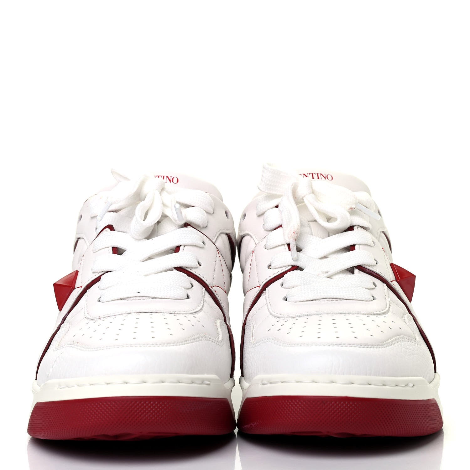 Valentino Garavani Nappa Mens One Stud Low Top Sneakers 41 White Valentino Red 2 of 11
