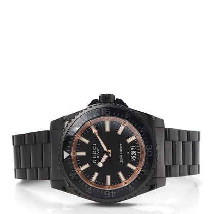 Gucci PVD Stainless Steel 45mm Dive Quartz Watch Black 2 of 5