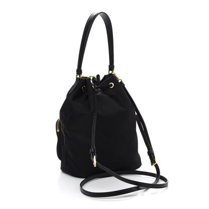 Prada Re-Nylon Duet Drawstring Shoulder Bag Black 3 of 12