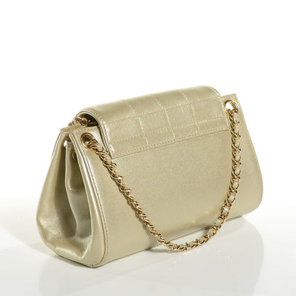 Chanel Lambskin Chocolate Bar Accordion Mademoiselle Small Flap Light Gold 3 of 8