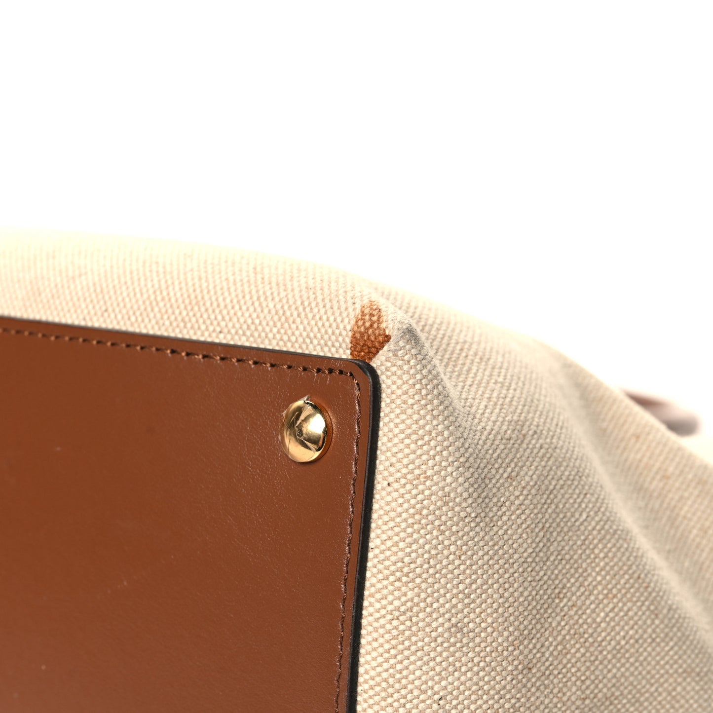 Calfskin Canvas Logo Print Medium Belt Bag Malt Brown Black