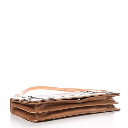 Prada Capretto Tartan Patchwork Shoulder Bag Cammello 4 of 12