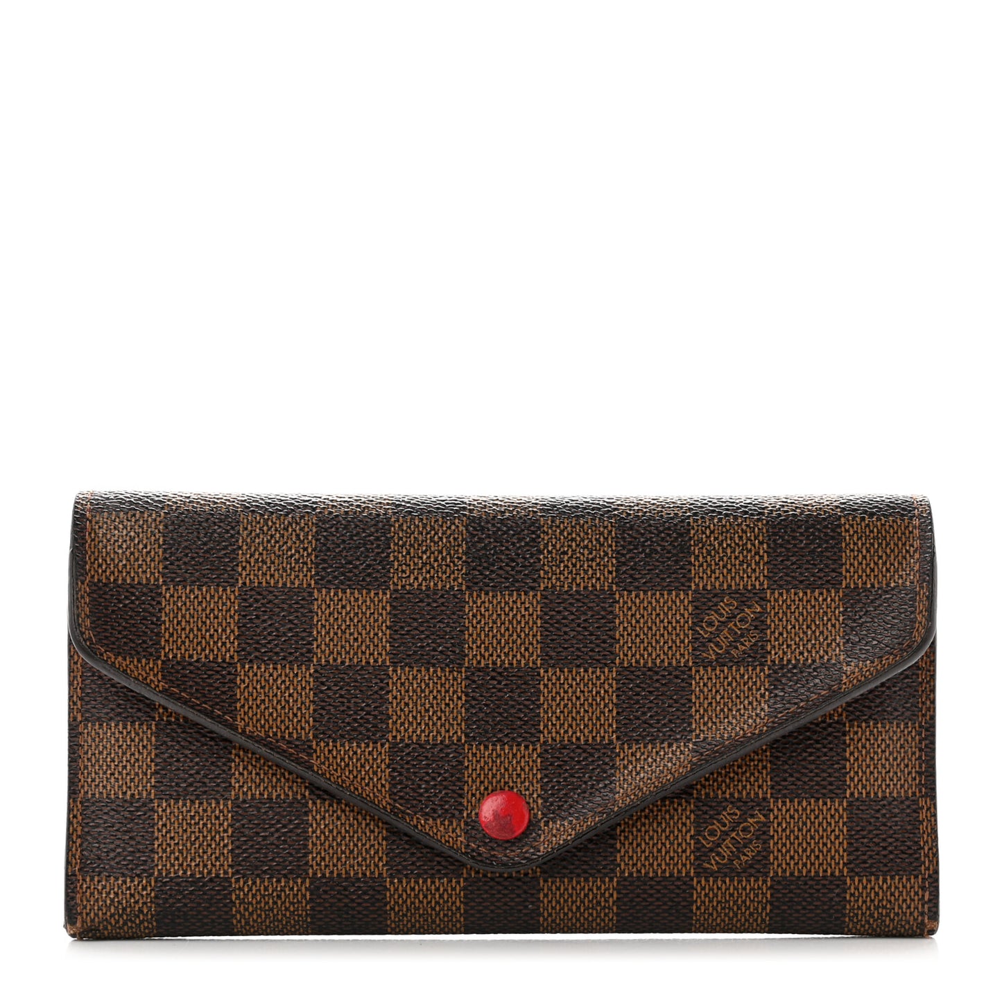 Damier Ebene Josephine Wallet Red
