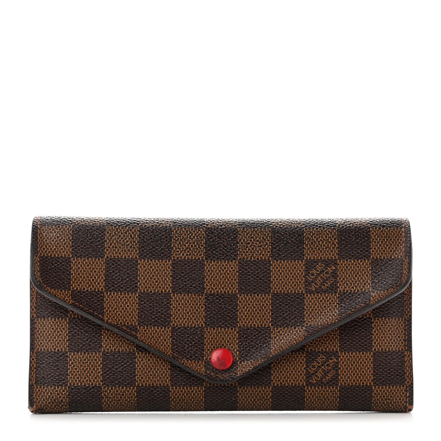 Louis Vuitton Damier Ebene Josephine Wallet Red 1 of 12