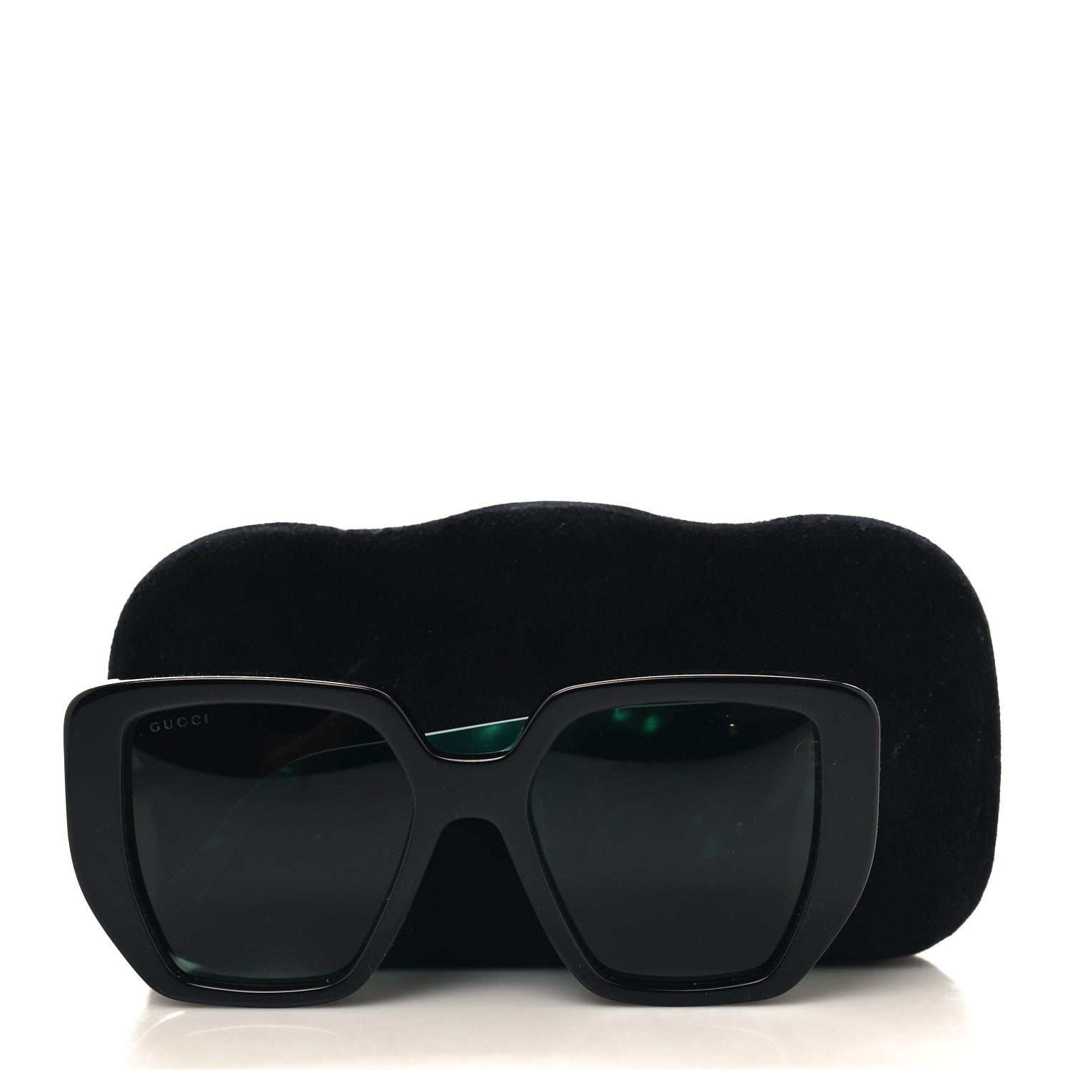 Gucci Acetate Square Frame Sunglasses GG0956S Green Black 7 of 7