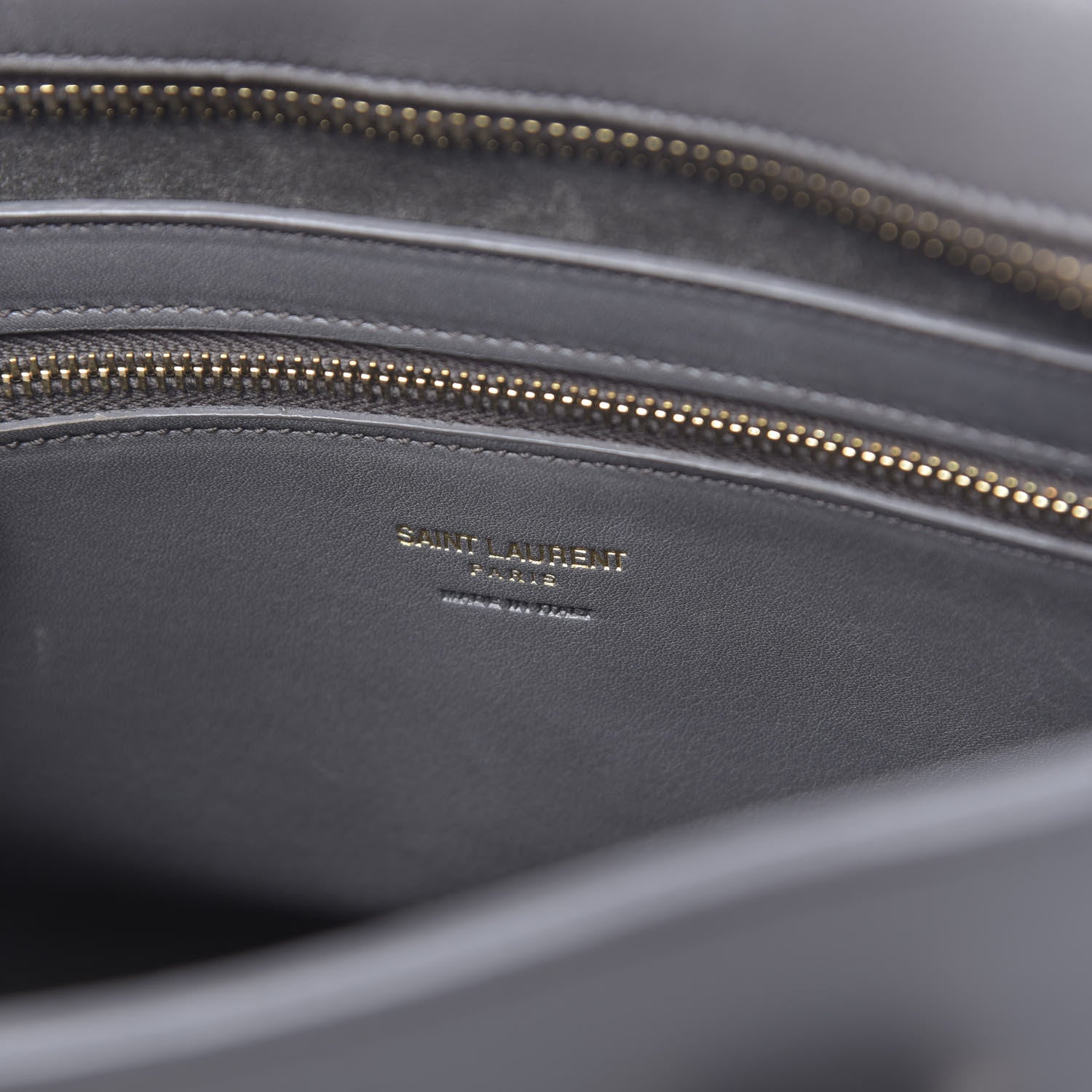 Saint Laurent Calfskin Small Monogram Cabas Grey 6 of 11