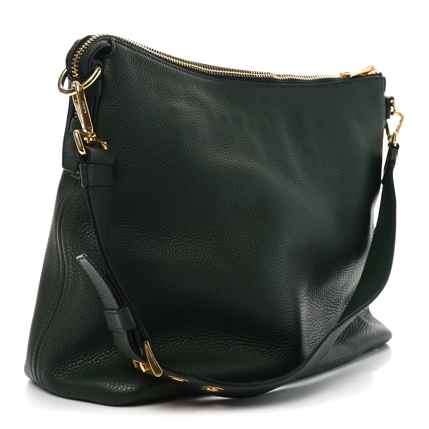 Prada Vitello Daino Shoulder Bag Foresta 3 of 9